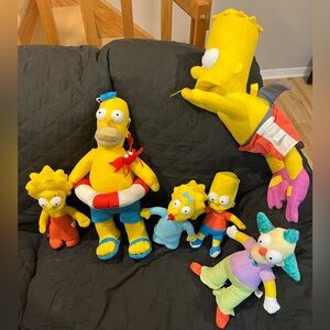 Yellow Cartoon Family Plush Toy Collection